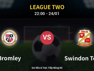 Soi Kèo Bromley vs Swindon Town – 22:00 24/01 | Nhận Định, Dự Đoán Tỷ Số