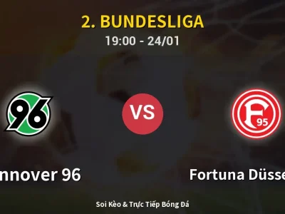 🔴 Trực Tiếp: Hannover 96 0-0 Fortuna Düsseldorf – Link Xem 2. Bundesliga (Full HD)