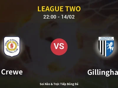 Soi Kèo Crewe vs Gillingham – 22:00 14/02 | Nhận Định, Dự Đoán Tỷ Số