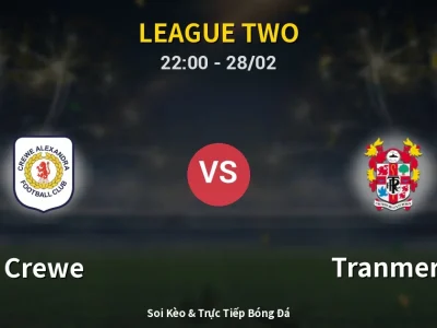 Soi Kèo Crewe vs Tranmere – 22:00 28/02 | Nhận Định, Dự Đoán Tỷ Số