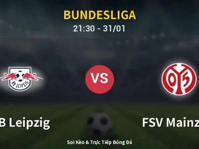 🔴 Trực Tiếp: RB Leipzig 0-0 FSV Mainz 05 – Link Xem Bundesliga (Full HD)