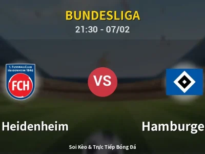 Soi Kèo 1. FC Heidenheim vs Hamburger SV – 21:30 07/02 | Nhận Định, Dự Đoán Tỷ Số