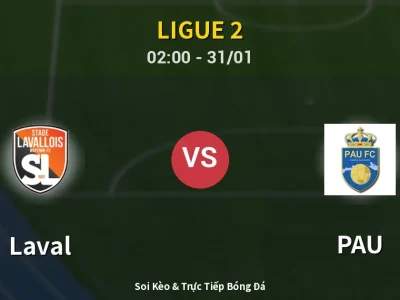 Kết Quả: Laval 0-1 PAU – Highlight & Bàn Thắng | Ligue 2