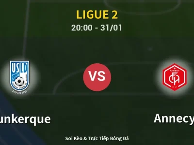 🔴 Trực Tiếp: Dunkerque 0-1 Annecy – Link Xem Ligue 2 (Full HD)