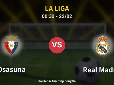 Kết Quả: Osasuna 2-1 Real Madrid – Highlight & Bàn Thắng | La Liga