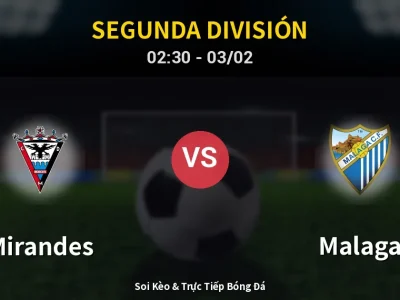 Kết Quả: Mirandes 2-1 Malaga – Highlight & Bàn Thắng | Segunda División