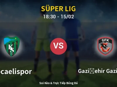 Kết Quả: Kocaelispor 3-0 Gazişehir Gaziantep – Highlight & Bàn Thắng | Süper Lig