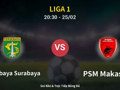 🔴 Trực Tiếp: Persebaya Surabaya 1-0 PSM Makassar – Link Xem Liga 1 (Full HD)