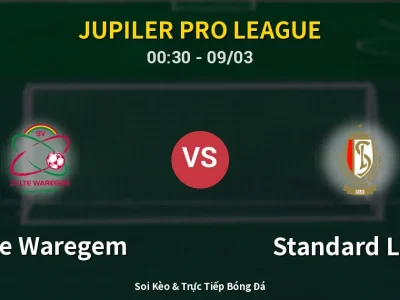 Kết Quả: Zulte Waregem 0-1 Standard Liege – Highlight & Bàn Thắng | Jupiler Pro League