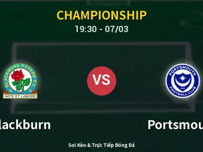 Kết Quả: Blackburn 1-1 Portsmouth – Highlight & Bàn Thắng | Championship