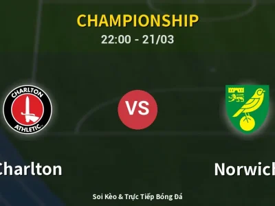 Soi Kèo Charlton vs Norwich – 22:00 21/03 | Nhận Định, Dự Đoán Tỷ Số