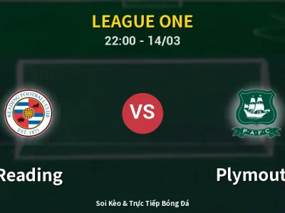 Soi Kèo Reading vs Plymouth – 22:00 14/03 | Nhận Định, Dự Đoán Tỷ Số