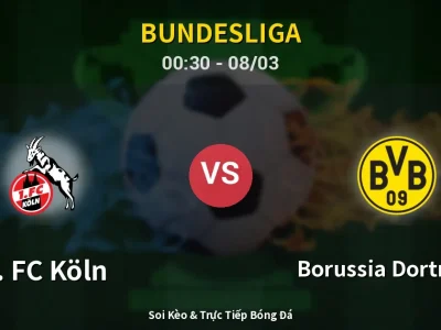 Kết Quả: 1. FC Köln 1-2 Borussia Dortmund – Highlight & Bàn Thắng | Bundesliga