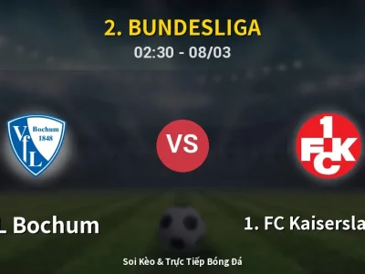 Kết Quả: VfL Bochum 3-2 1. FC Kaiserslautern – Highlight & Bàn Thắng | 2. Bundesliga