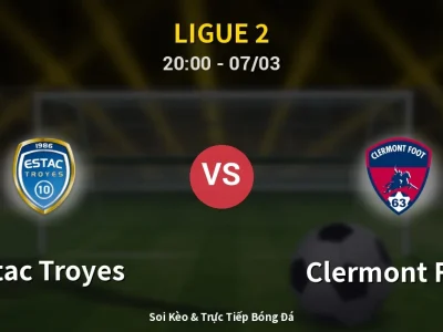 🔴 Trực Tiếp: Estac Troyes 2-1 Clermont Foot – Link Xem Ligue 2 (Full HD)