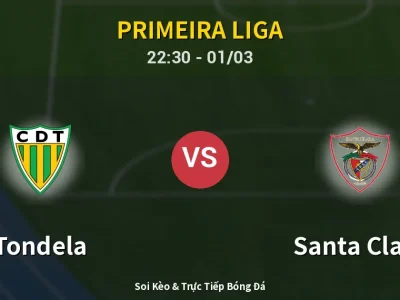 🔴 Trực Tiếp: Tondela 0-0 Santa Clara – Link Xem Primeira Liga (Full HD)