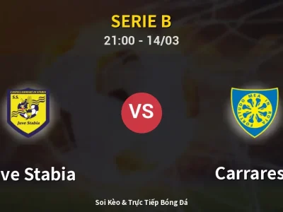 🔴 Trực Tiếp: Juve Stabia 1-0 Carrarese – Link Xem Serie B (Full HD)
