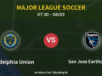 Kết Quả: Philadelphia Union 0-1 San Jose Earthquakes – Highlight & Bàn Thắng | Major League Soccer