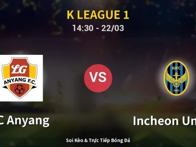 Kết Quả: FC Anyang 0-1 Incheon United – Highlight & Bàn Thắng | K League 1